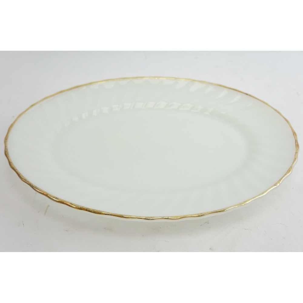 Anchor Hocking Suburbia Golden Shell Oval Platter 13" Milk Glass Gold GC